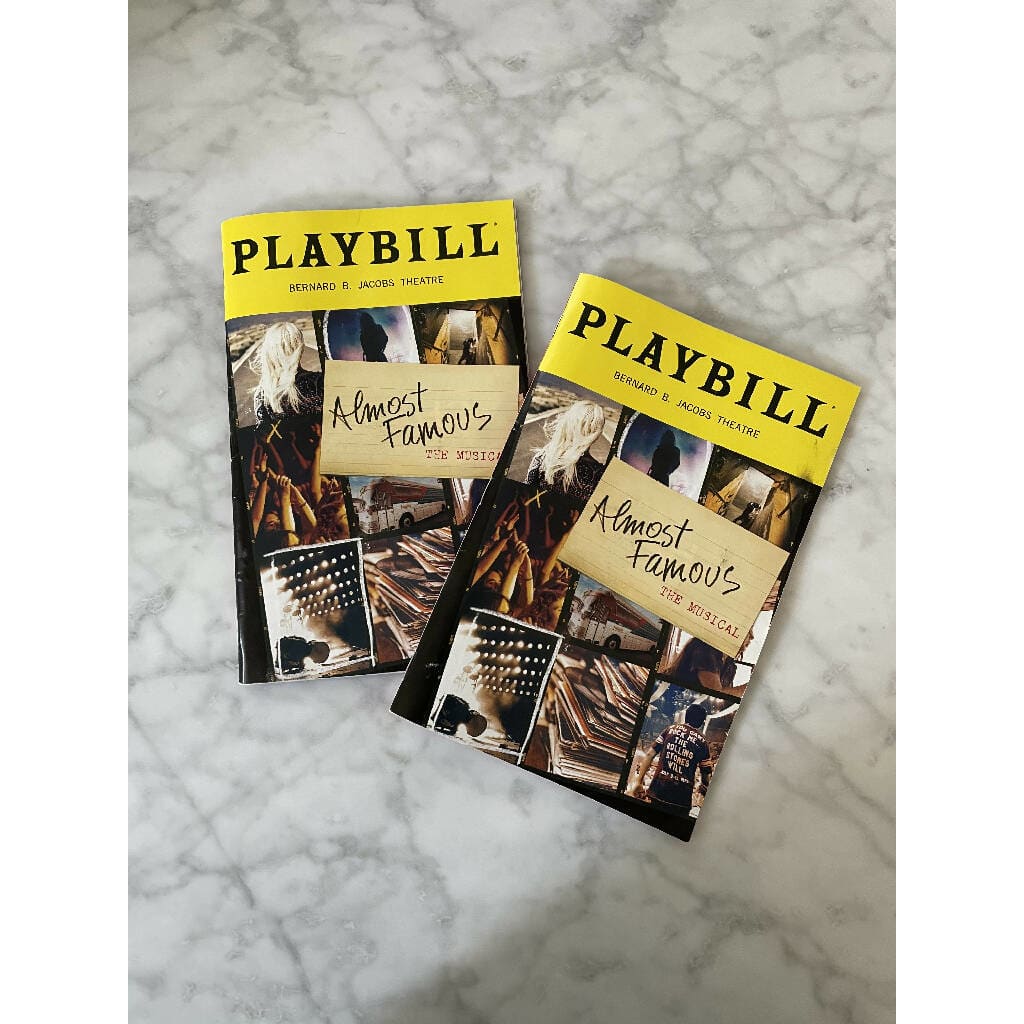 Almost Famous Playbill Original Broadway Cast The Boys