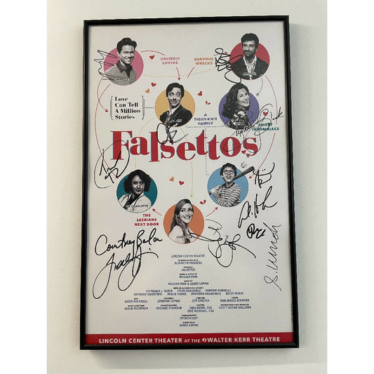 Falsettos Autographed Poster/window Card Broadway Revival