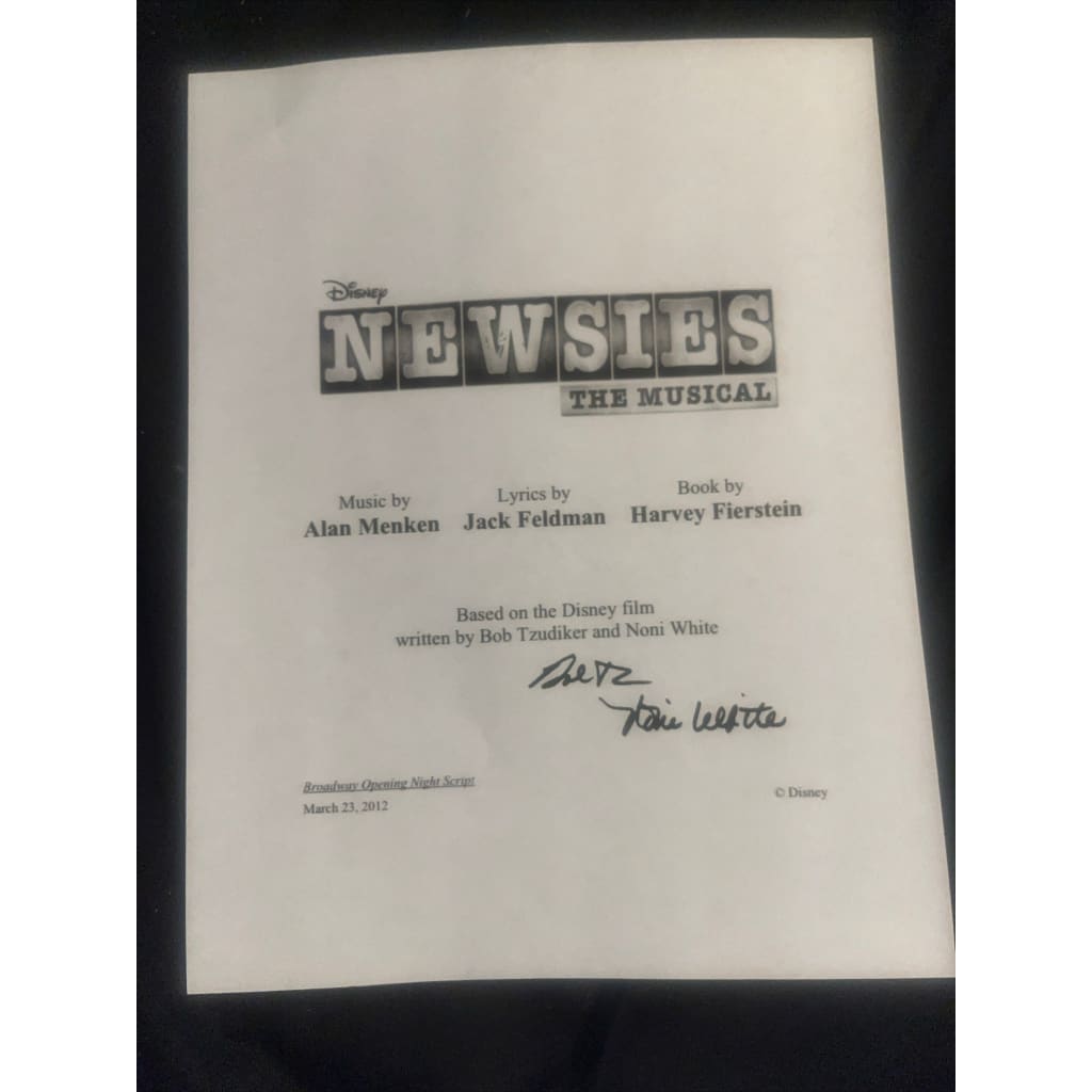 Newsies Broadway Script Signed Makers Marketplace