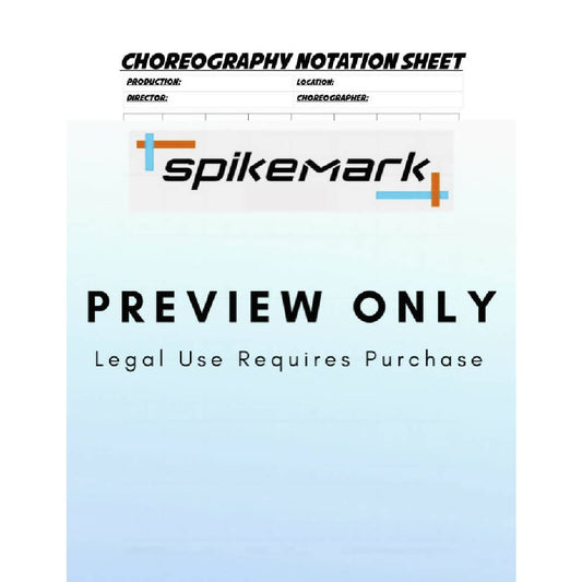 Actor Dance Notation Template Spikemark Products