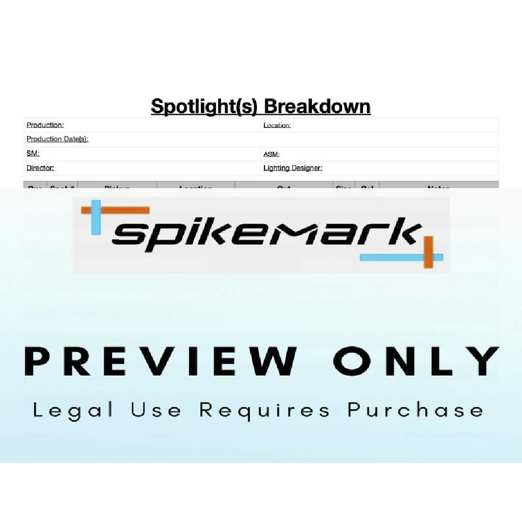 Lighting Spotlight Breakdown Spikemark Products