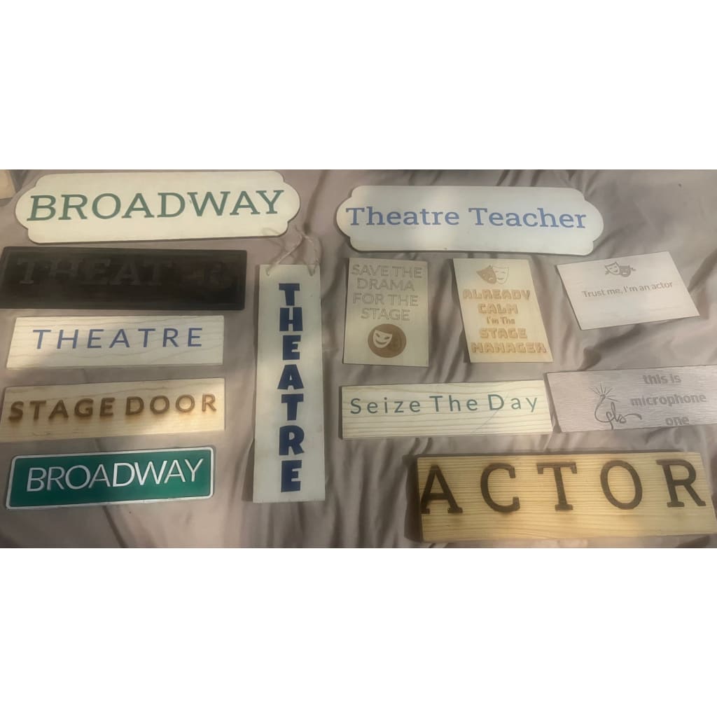 Broadway / Theater Wood Signs Makers Marketplace