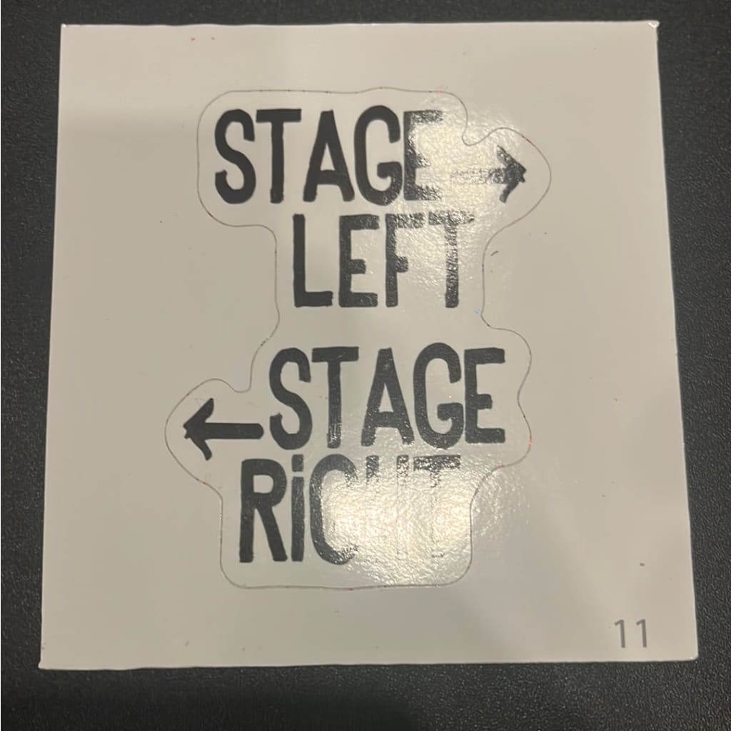 Stage Left / Right Sticker Thespian Swag