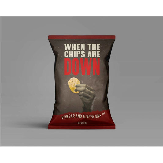 Chips Are Down Die Cut Sticker - Vinegar And Turpentine