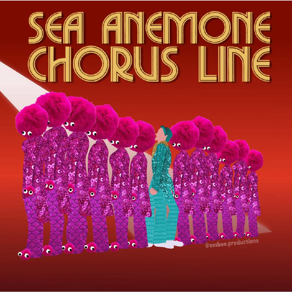 Sea Anemone Chorus Line Sticker Essbee Productions