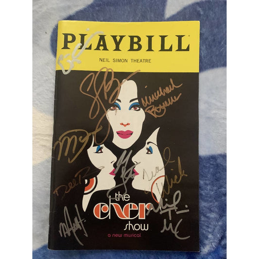 The Cher Show Signed Playbill By 10 Leads + Sjb! Rye Myers