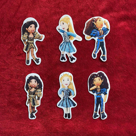 ’Six’ Queens B doll stickers (individual) - Decorative